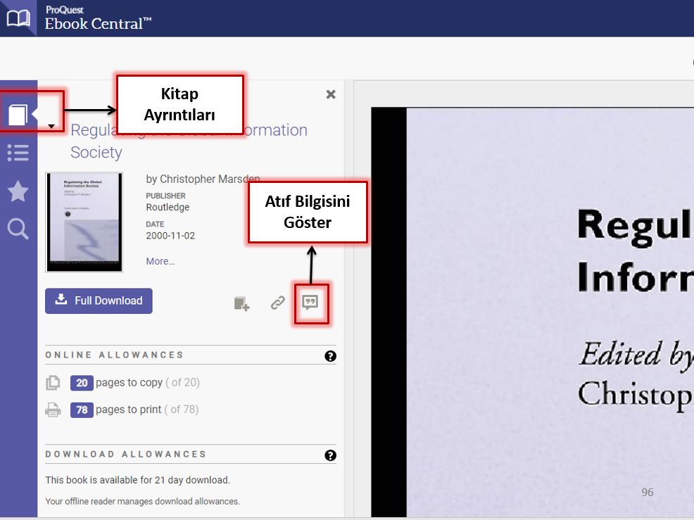 Ebook Central Atıf Bilgisi Gösterme